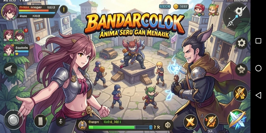 Tampilan gameplay BANDARCOLOK yang penuh aksi dan petualangan Anime.