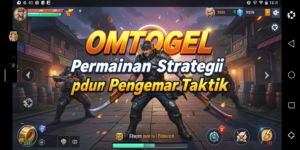 Tampilan utama gameplay OMTOGEL dengan aksi strategis menegangkan.