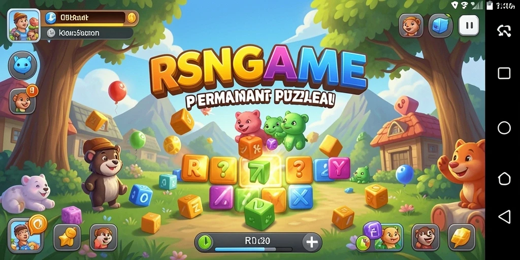 Tampilan gameplay RSNGAME menampilkan tantangan puzzle yang mengasyikkan dan berwarna-warni.