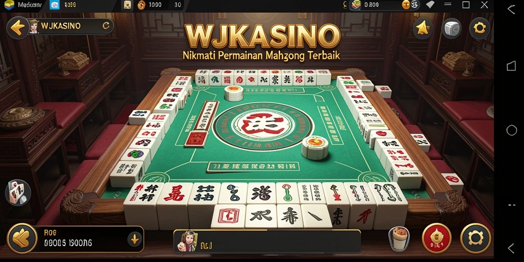 Screenshot gameplay WJKASINO dengan suasana Mahjong yang mendebarkan.